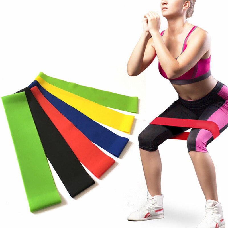 Yoga Fitness Ring - 5 Stück Yoga-Spannungsgürtel, Fitness-Elastikgürtel, Widerstandsgürtel, Kniebeugen-