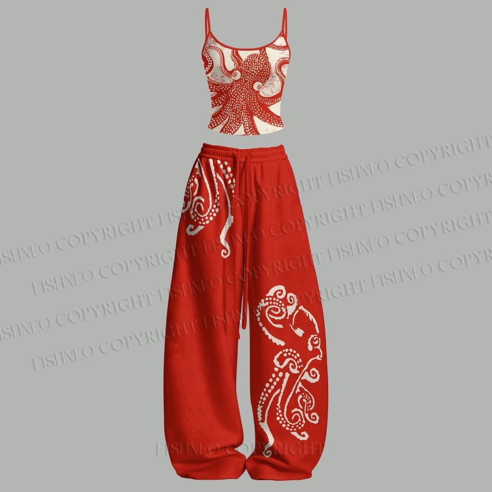 Yoga Fitness Women - Octopus Top Elastische Hose Zweiteiliges Set