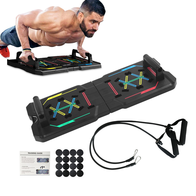 Push Up Board - Heimfitness-Ausrüstung Faltbares Verstellbares Ergonomisches Liegestützbrett Tragbares