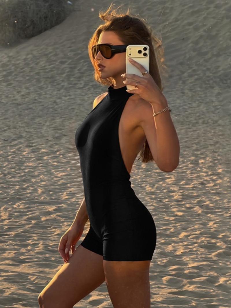 Sexy Neckholder Ärmellose Body – Yoga Overall Fitness Bewertung und Preis